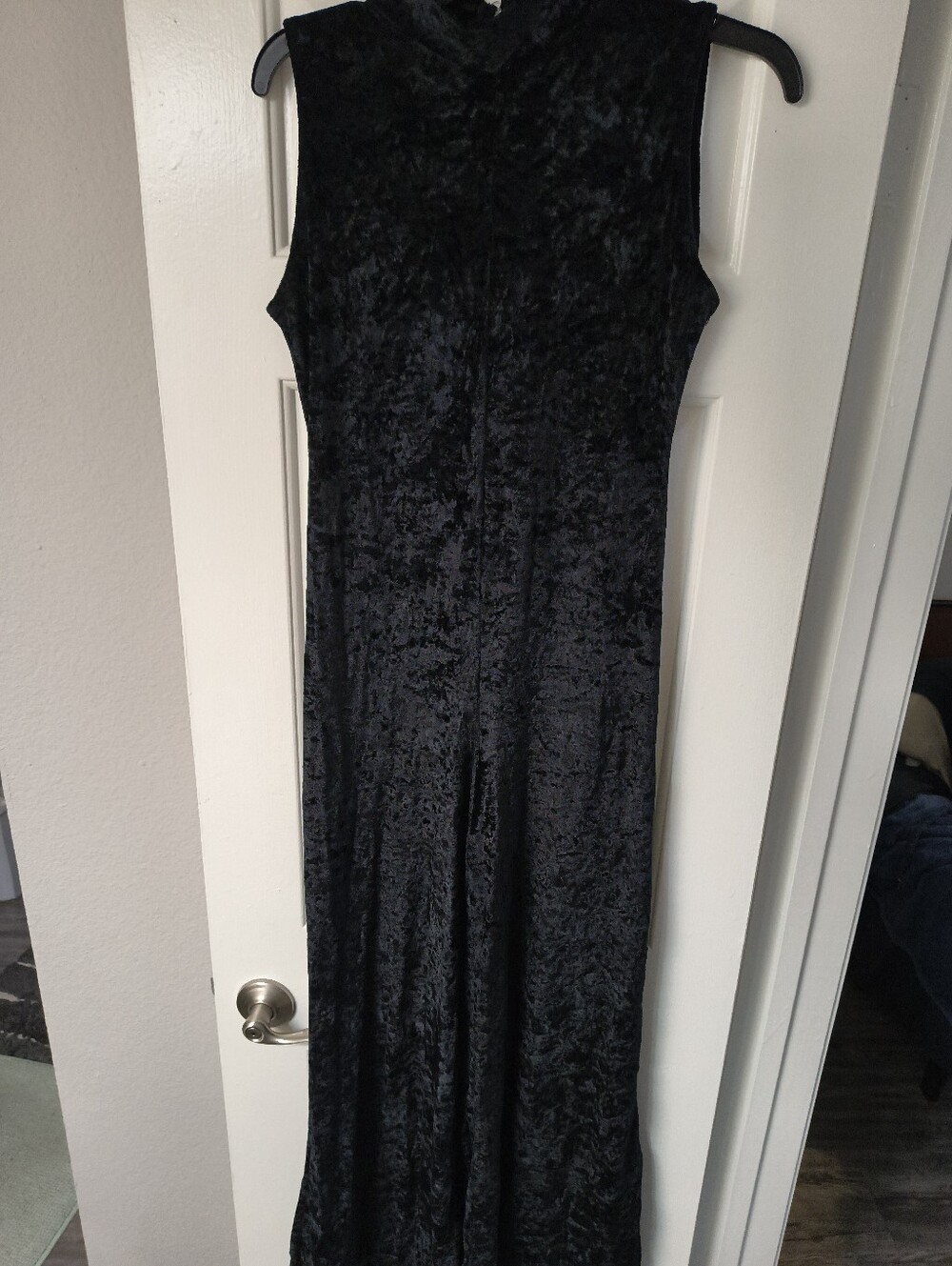 Lisco Dancewear Black Crushed Velvet Jumpsuit – Size M
